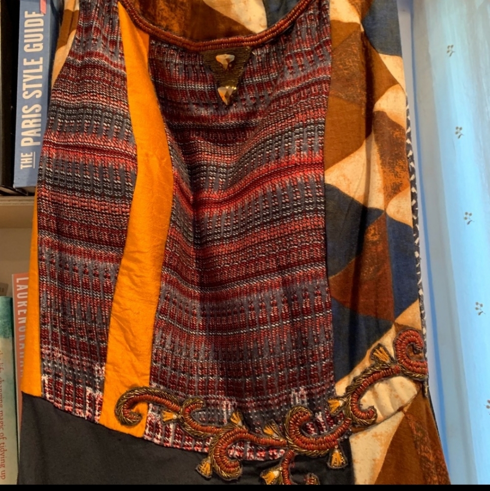 Multicolored Indian Floor-length Dress - Picture 3 of 7